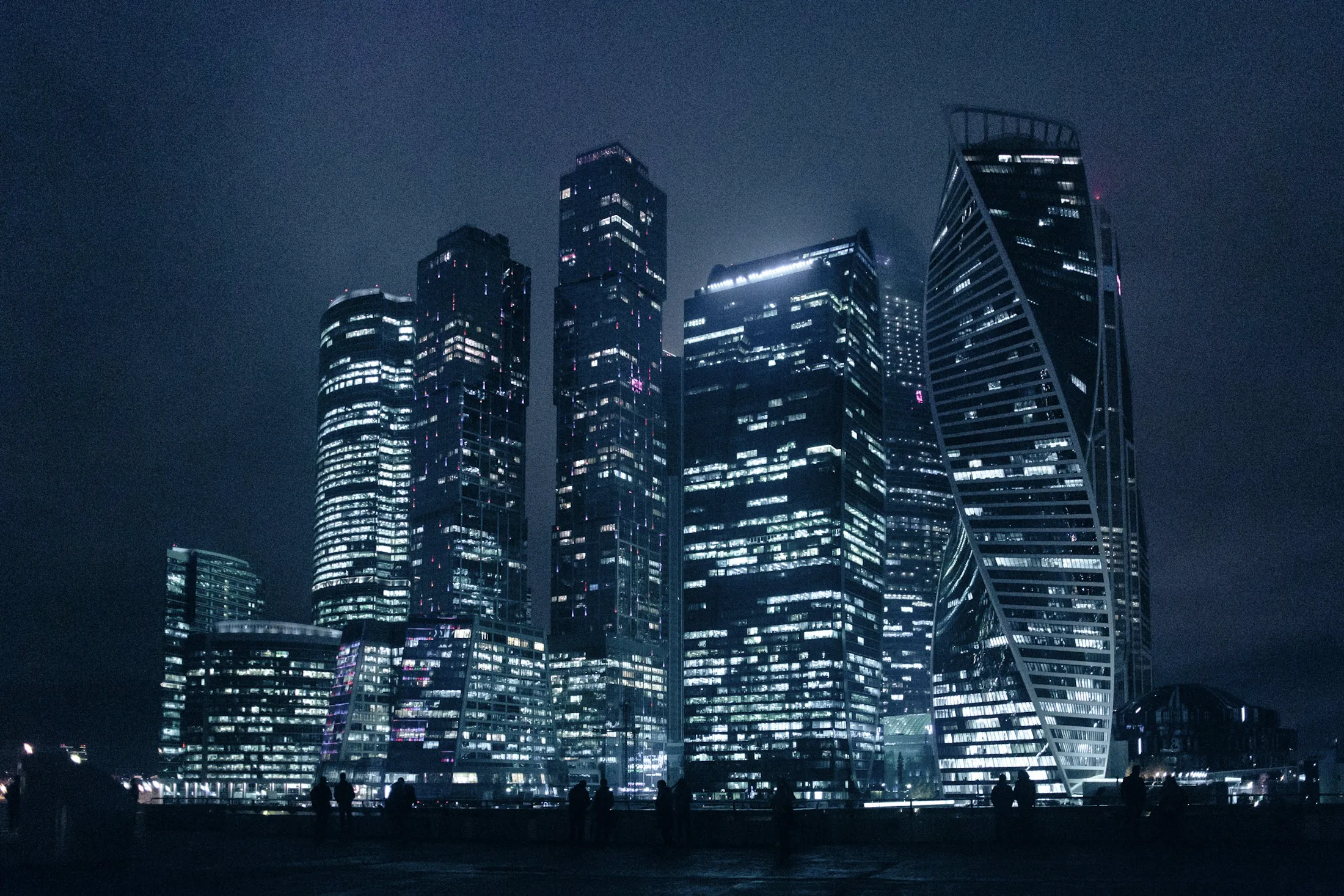 Москва-Сити ночью